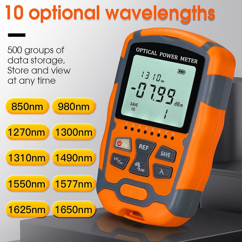Duogalia 4 in 1 Fiber Optic Tester Portable Fiber Power
