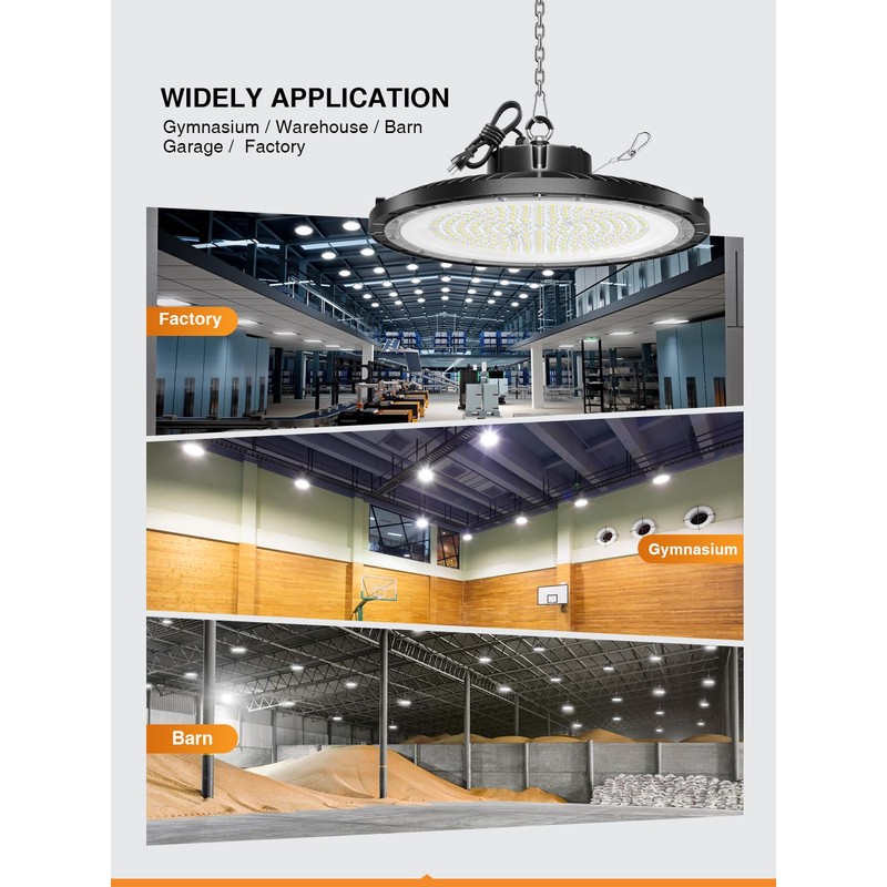 UFO LED High Bay Light 250W 6 Pack ,37500LM 5000K