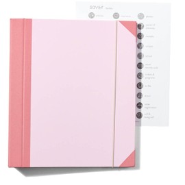 Savor | 2025 Edition The Folio™ Document Organizer | Custom Dyed Cloth-Bound Expanding File for Important Papers, Passports, Birth Certificates & More | Ideal for Home Organization & Graduation Gift