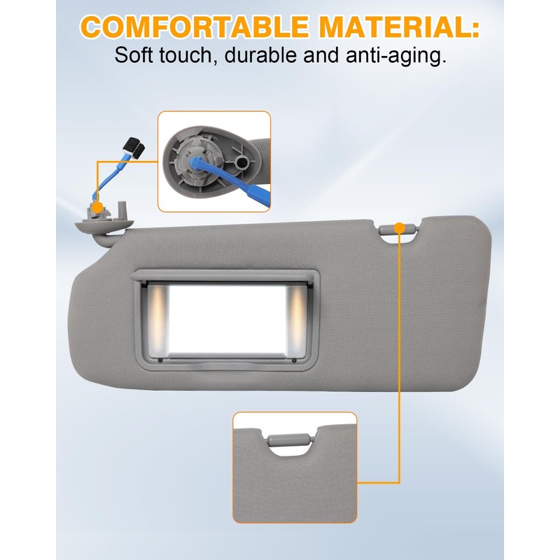FZPJJNB Car Sun Visor Driver & Passenger Side Fits for