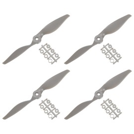 MECCANIXITY RC Propellers 2 Vane Blades Props 8x6 Inch Grey with Adapter Rings for Electric Airplane Aircraft, Pack of 4