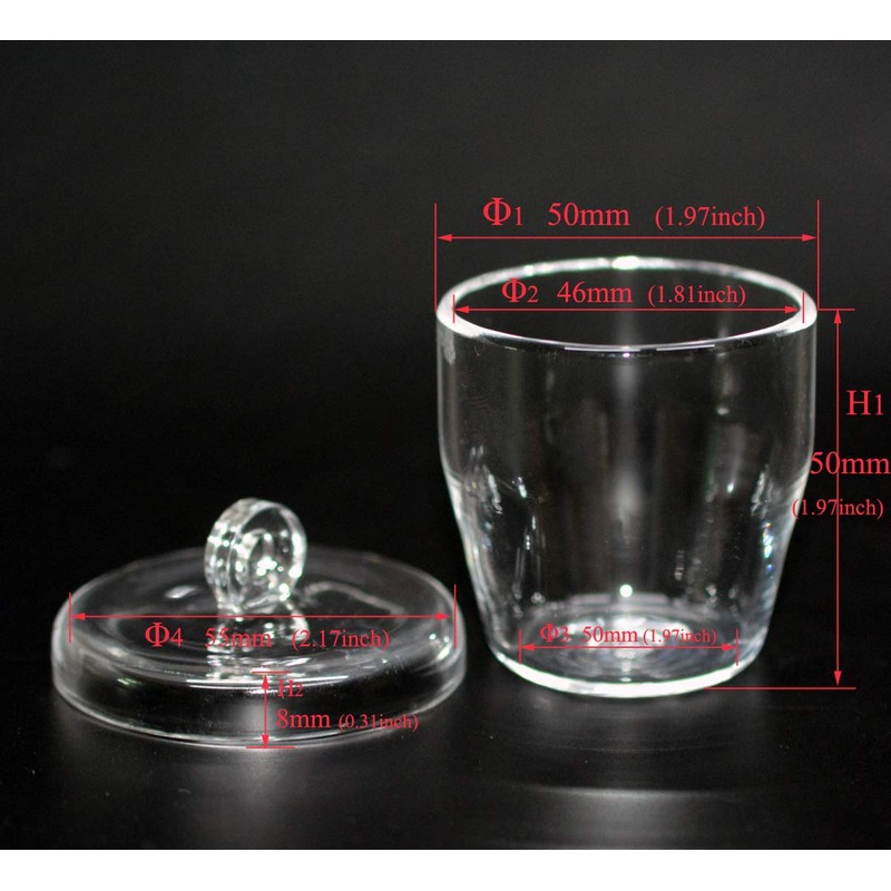 LLF Durable Quartz Stems with Lid 10ml 50ml 100ml Temperature