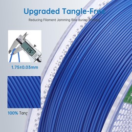 Lotactree TPU Filament, 95A TPU 3D Printer Filament 1.75mm 1kg (2.2lb) Blue, Dimensional Accuracy +/-0.03mm, High Elasticity Soft 3D Printer Filament