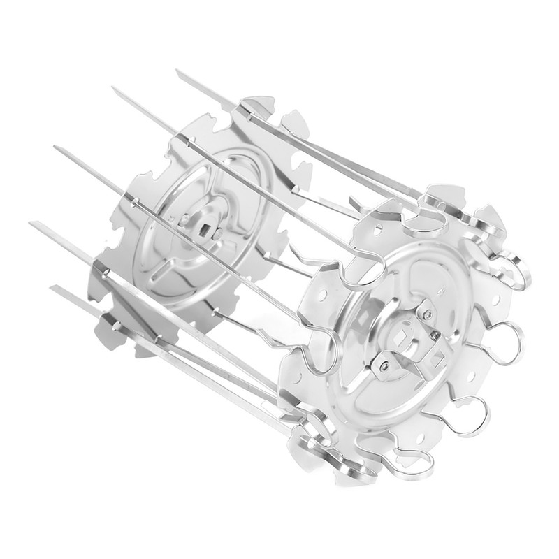 Stainless Steel Roaster Electric Oven Barbecue Skewers Needle Cage Set
