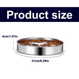 Antischlingnapf Hunde Slow Feeder Futternapf - Edelstahl Langsame Fütterung Hundenapf für Mittelgroße und Große Pet, Fasst 4-6 Tassen Hundefutter, Entlastet die Verdauung, Anti Blähungen Dog Bowl