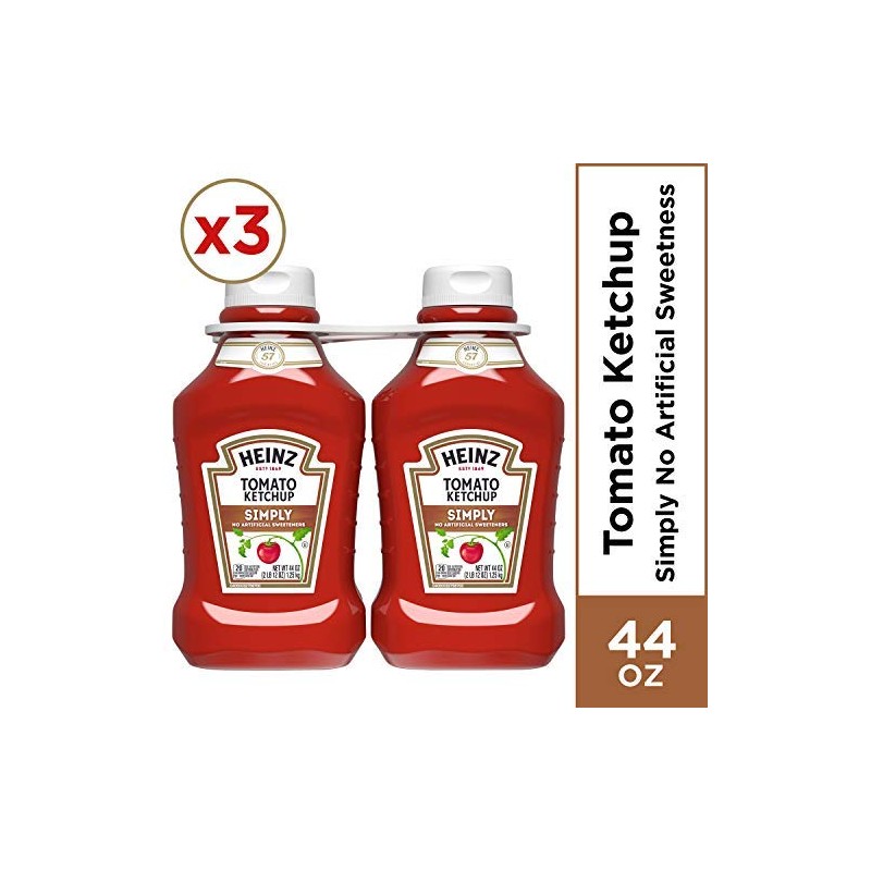 Heinz Simply Heinz Tomato Ketchup - 3 Count (44 oz)