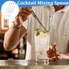 ZOKJSW Cocktail Spoons, Bar Spoons, Stainless Steel, Cocktail Mixing Spoon,