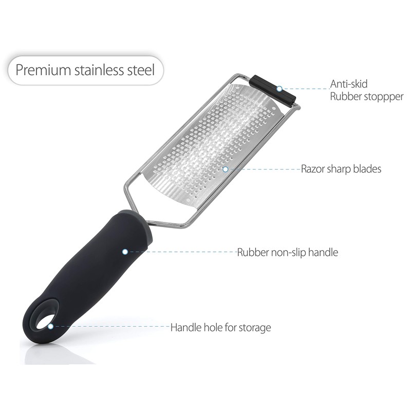Granny's Kitchen Zester Rod Grater Fine Stainless Steel Lemon Grater