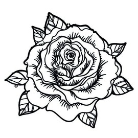 Fake Tattoo Rose – Temporalis® | Temporäre Tattoos für Erwachsene – EU-zertifizierte Kosmetik, vegan & wasserfest – Hält 1 bis 2 Wochen [ Detaillierte Rose ]