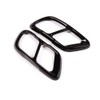 DIYUCAR Exhaust Trim Stainless Steel Glossy Black