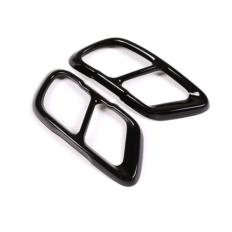 DIYUCAR Exhaust Trim Stainless Steel Glossy Black
