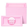 Pink 400 Pcs Small Rectangle Disposable Paper Plates