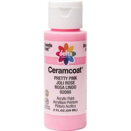 Plaid Delta Ceramcoat Acrylic Paint 2oz-Pretty Pink - Semi-Opaque