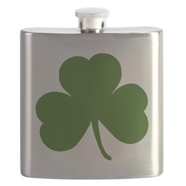 CafePress St Patricks Day Irish Shamrock Flask 7 oz Stainless Steel Drinking Flask