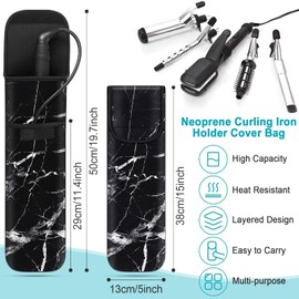 2 Soportes de Caja de Hierro Plano Soporte para Alisador de Neopreno para Rizador Resistente al Calor y Alfombrilla de Viaje de Silicona para Herramientas (Estilo Retro)