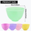 Rowcay 3.3-Inch Silicone Facial Mask Mixing Bowl Set | Multi-Colored