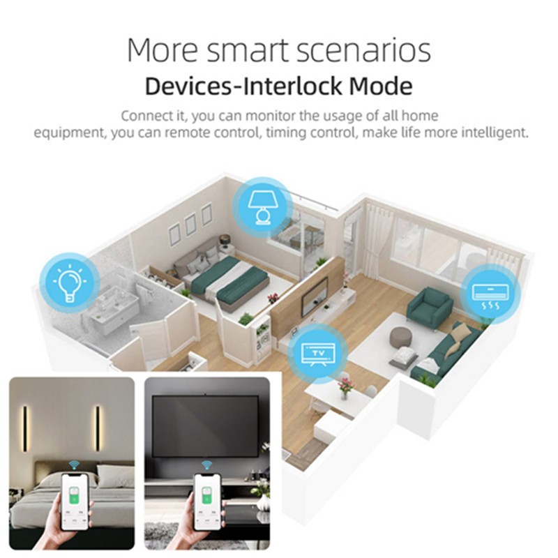 Small Intelligent Circuit Breaker Voice Control Timed Delay Remote WiFi