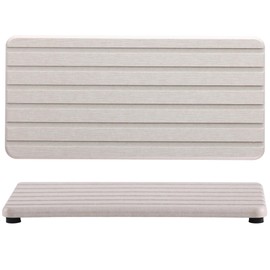 NiuYichee 2 PCS Water Absorbent Diatomite Coasters Rectangle, Grooved Design, Water Absorbing Stone Used for Hand Soaps & Plants & toiletries in The Modern Home