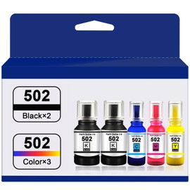 502 Ink Refill Bottles Replacement for Epson 502 Ink Compatible for Ecotank ET-2850 ET-3850 ET-15000 ET-4850 ET 2850 ET 3850 ET-2760 ET-4760 ET-3830 ET 15000 ET 4850 ET-3843 2750 4750 3750 Printer