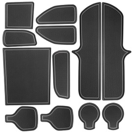 SENSHINE for Hyundai Santa Cruz Accessories 2024 2023 2022 Cup Holder Insert Center Console Shifter Liner Door Pocket Pad Gate Slot Mat for Santa Cruz SE, SEL, Night, SEL Premium, Limited 12Pcs (Gray)