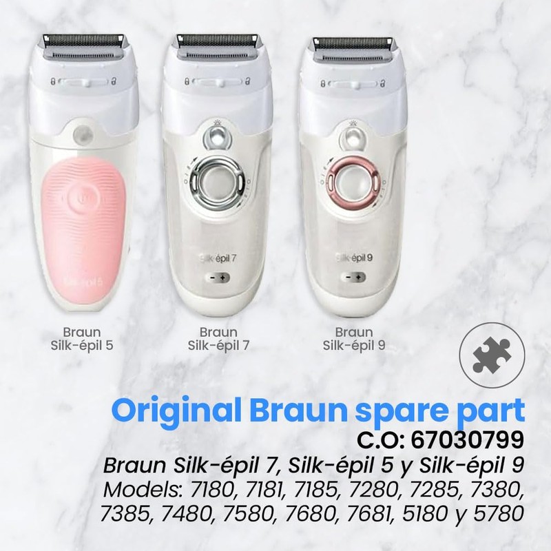 Braun Replacement Epilator Head Shaver Braun Silk-Epil, Series 7, Series
