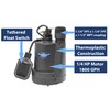 Superior Pump 92250 1/4-HP Thermoplastic Submersible Sump Pump with Tethered