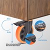 6 Inch Caster Wheels 3000 Lbs, Heavy Duty Casters Set