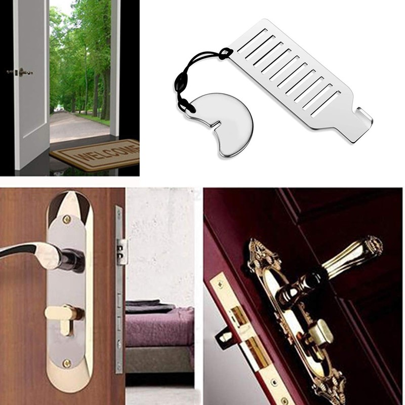 Portable Door Lock Travel Lock Solid Heavy Duty Lock Hole