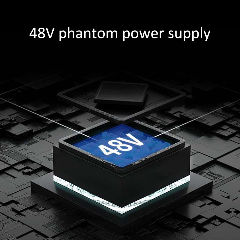 2 ChannelsMixer, Sound Card USB 48V Phantom Power Compact Sound