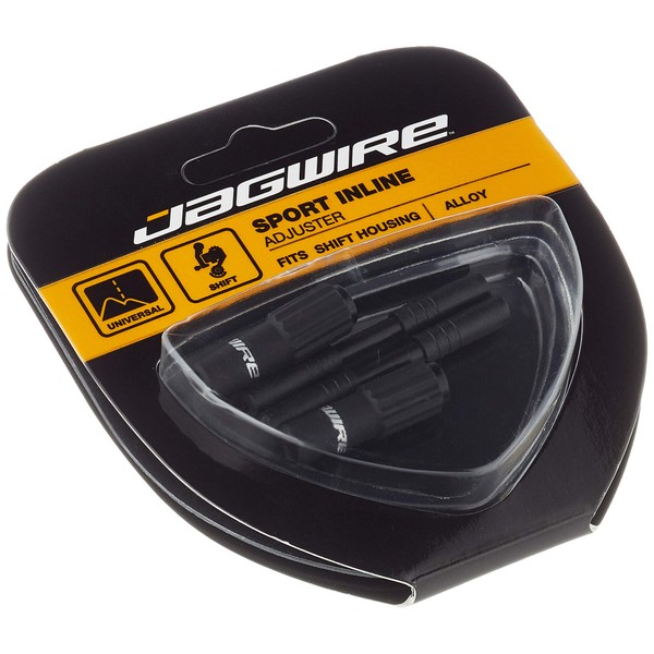 Jagwire Mini Inline Adjusters RuBBer Coated (2Pcs), Black