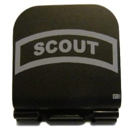 Scout Shoulder Tab Patch Laser Etched Hat Clip Black