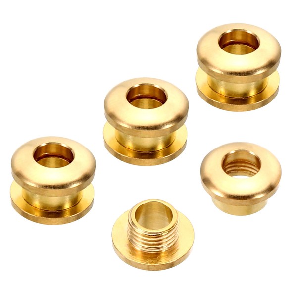 PATIKIL 5mm(1/5 Inch) Solid Brass Hole Eyelets, 4 Pcs Arc