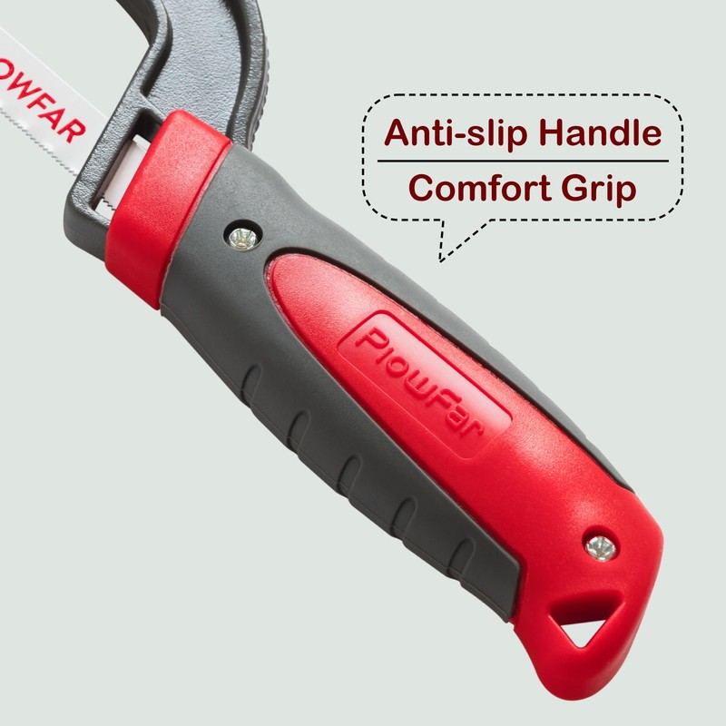 PLOWFAR Aluminum Frame Mini Hacksaw with 250mm Flexible Bi-Metal HSS