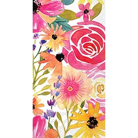 Floral Themed Guest Towels 32 CT - Decorative Paper Napkins for Buffet Kitchen or Bathroom Fingertip Hand Towels | Floral Frenzy Design
