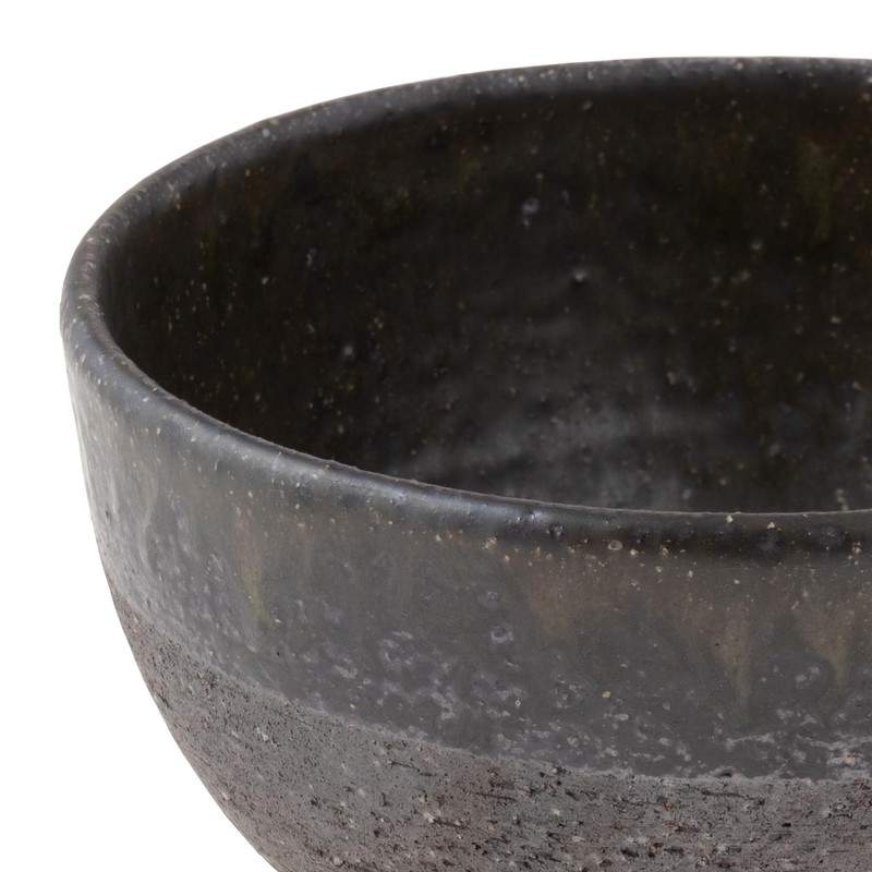 Marui Pottery MR-3-4611 Shigaraki Ware Hechamon, Donburi Rice Bowl, Capacity: