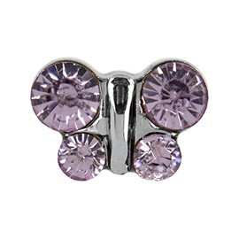 Studex Sensitive Stainless Steel Birthstone Crystal Butterfly Stud Earrings - June / Alexandrite