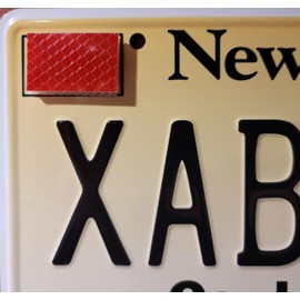Generic New Jersey NJ GDL License Plate Refective Red Decal Stickers Required by NJ Law All New Drivers Under 21 (1 Set)