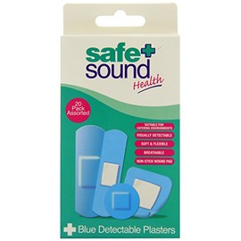 Safe & Sound 20 Blue Detectable Plasters