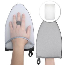 Apausvcm Garment Steamer Ironing Gloves and Pressing Cloth for Ironing, Heat Resistant Steamer Mitt with Finger Loop Garment Steamer Accessories for Clothes