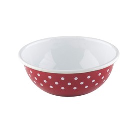 Riess, 0304-077 Kitchen Bowl Diameter 16 cm Red Dots Vol. (rec.): 0.6 Litres, Made in Austria, LWH: 16.5 x 16.5 x 6.1 cm, 0.229 kg, Lead-Free, Colourfast, Stain Resistant, Scratch-Resistant, Non-Toxic
