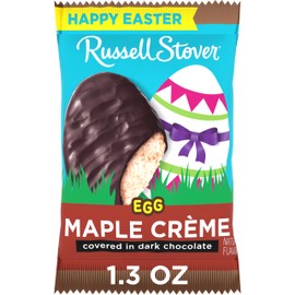Russell Stover Easter Maple Creme Dark Chocolate Easter Egg, 1.3 oz each (Pack of 18)