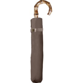 Nakatani Natural Basic Folding Umbrella, UV Bamboo Charcoal Brown [924-048], Hand Open, Rib Size: 21.7 inches (55 cm), Black Coating Treatment, Wind Resistant