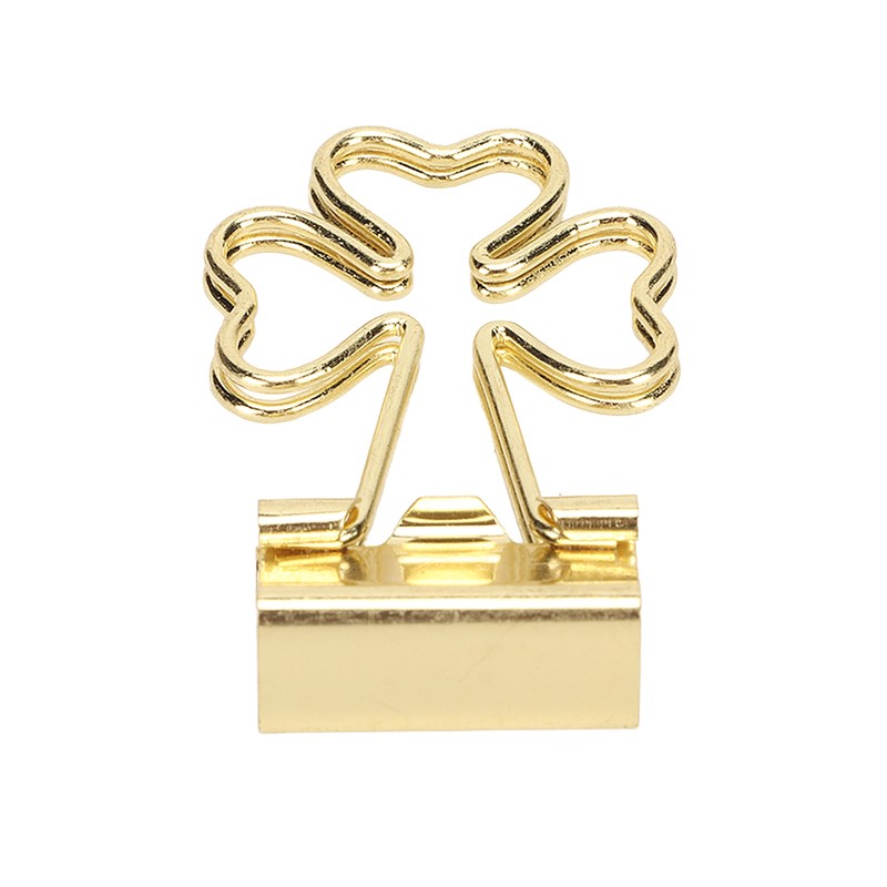 100pcs Flower Shape Binder Clips Strong Clamping Force Metal Cute