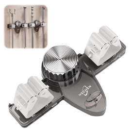 Cxqbsmy Broom Holder Mop Hanger, Wall Mount Mop Grippers, Self Adhesive Mop and Broom Holder Wall Mount, No Punching Required Broom Hanger Organizer for Bathroom, Kitchen, Utility Room, Laundry Room