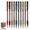 SAINO Ezirite Ballpoint Pens, MULTICOLOUR, Fine Point (0.6mm), Pack of