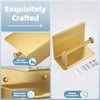APLusee Brushed Gold Toilet Paper Holder with Shelf, 304 Stainless