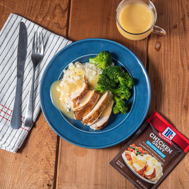 McCormick 30% Less Sodium Chicken Gravy Mix, 0.87 oz (Pack