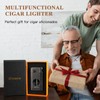 FANKAI Cigar Lighter with Cigar Cutter V Cut, Torch Lighter