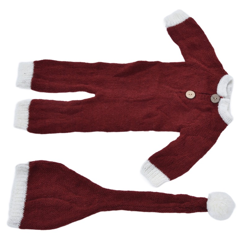 Breathable Baby Photography Photo Props Set Soft Mohair Jumpsuits Hat