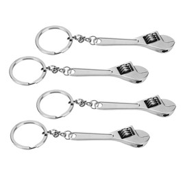 DOITOOL 4pcs Wrench Keychain Metal Spanner Keyring Portable Key Rings Spanner Key Chain Mini Wrench Tool Wrench Key Holder Wrench Key Ring Men Keychains Man Bottle Opener Car Zinc Alloy